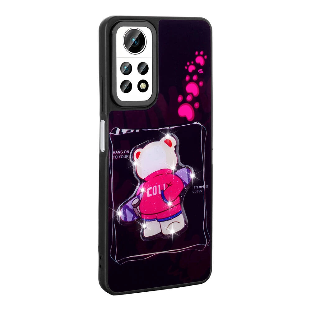 Xiaomi Uyumlu  Redmi Note 12 Pro 4G Kılıf Parlayan Kabartmalı İkonik Figürlü Zore Amas Silikon Kapak