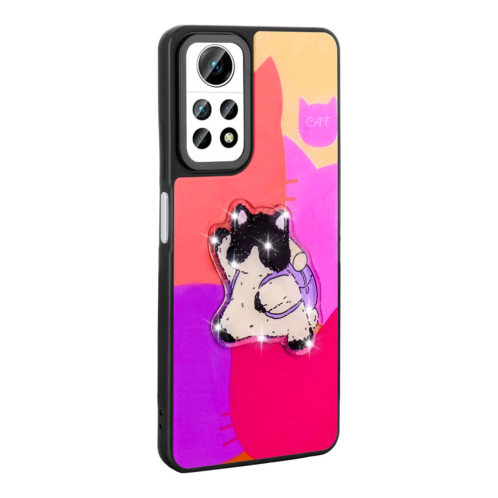Xiaomi Uyumlu  Redmi Note 12 Pro 4G Kılıf Parlayan Kabartmalı İkonik Figürlü Zore Amas Silikon Kapak