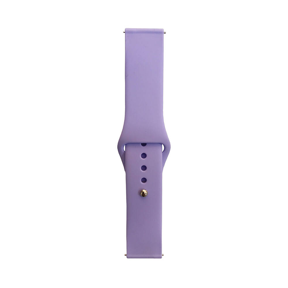 Xiaomi Uyumlu  Amazfit Pace Band Serisi 22mm Klasik Kordon Silikon Strap Kayış-Lila