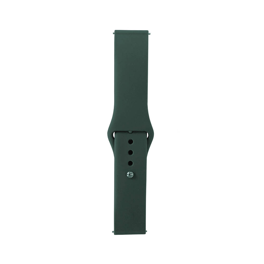 Xiaomi Uyumlu  Amazfit Pace Band Serisi 22mm Klasik Kordon Silikon Strap Kayış-Pine yeşil