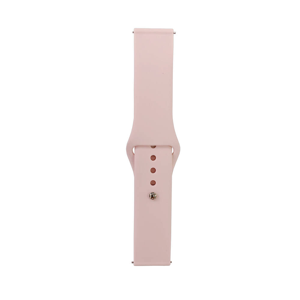 Xiaomi Uyumlu  Amazfit Pace Band Serisi 22mm Klasik Kordon Silikon Strap Kayış-Sand powder
