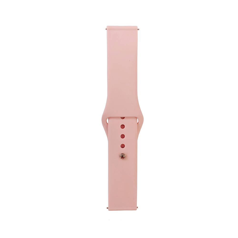 Xiaomi Uyumlu  Amazfit Pace Band Serisi 22mm Klasik Kordon Silikon Strap Kayış-Vintage rose