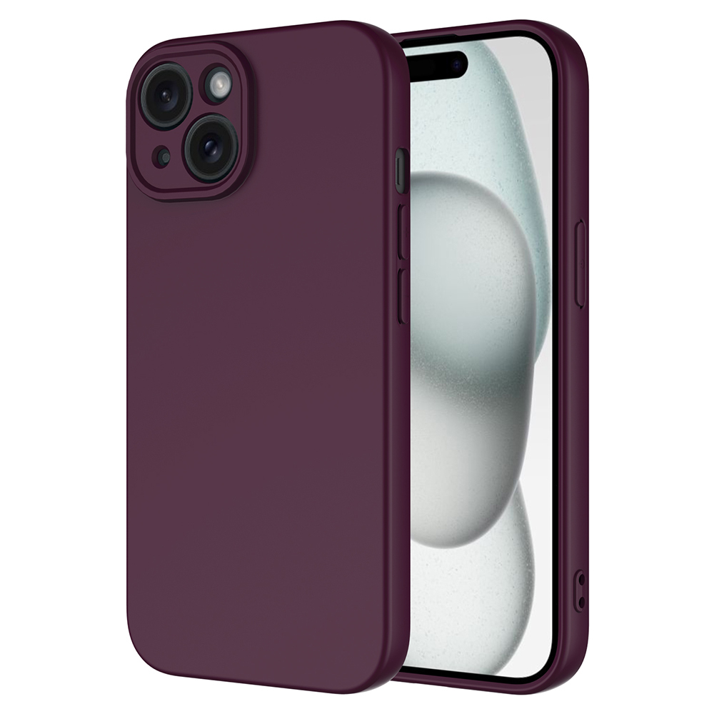 iPhone Uyumlu 15 Kılıf Zore Mara Lansman Kapak-Koyu mor