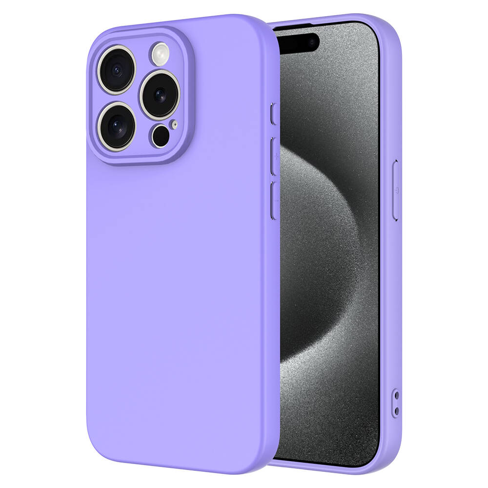 iPhone Uyumlu 15 Pro Kılıf Zore Mara Lansman Kapak-Lila