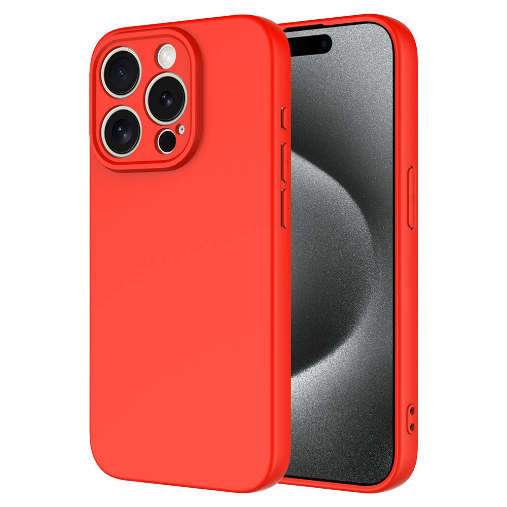 iPhone Uyumlu 15 Pro Max Kılıf Zore Mara Lansman Kapak-Kırmızı