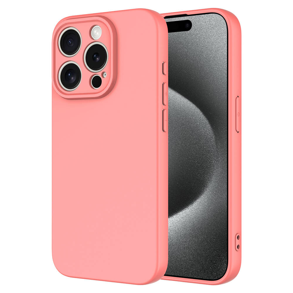 iPhone Uyumlu 15 Pro Max Kılıf Zore Mara Lansman Kapak-Pembe