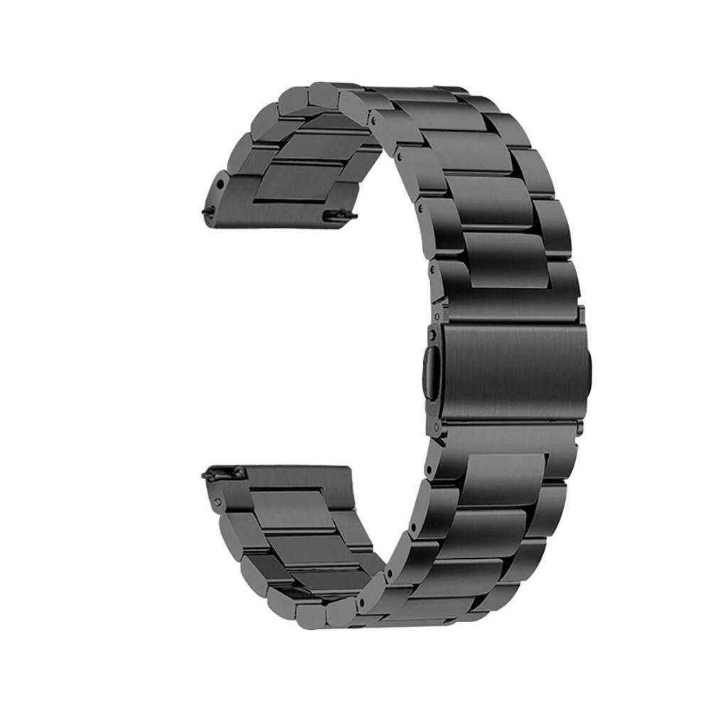 Huawei Uyumlu Watch GT 3 46mm Zore Band-04 22mm Metal Kordon-Siyah