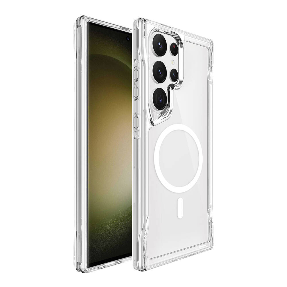 Galaxy Uyumlu S24 Ultra Kılıf Zore M-safe Şarj Özellikli T-Max M-safe Kapak