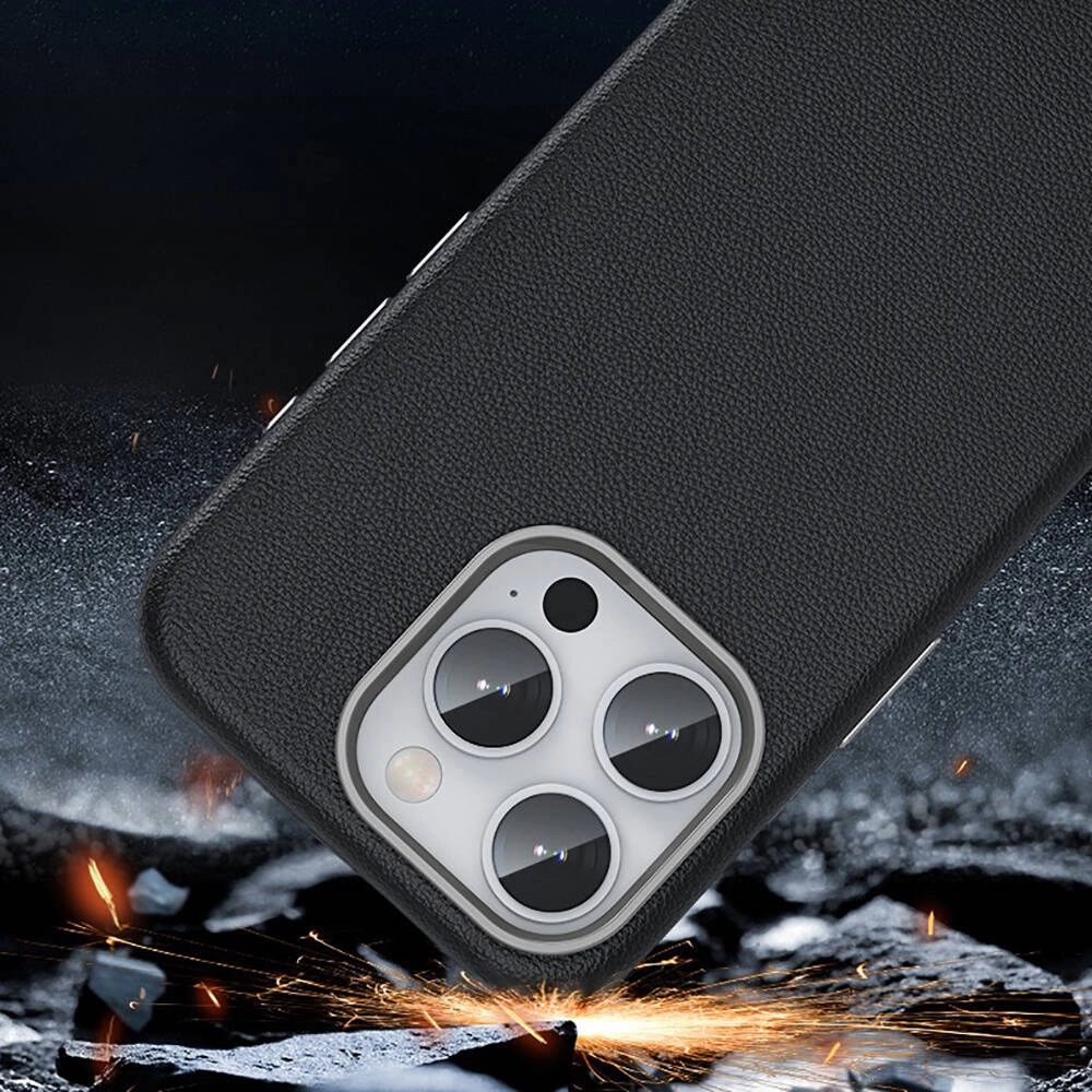 iPhone Uyumlu 14 Pro Max Kılıf M-safe Şarj Özellikli PU Deri Zore Adora Kapak