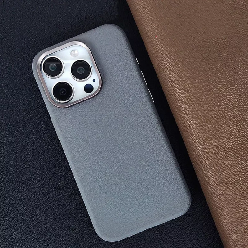 iPhone Uyumlu 15 Pro Kılıf M-safe Şarj Özellikli PU Deri Zore Adora Kapak