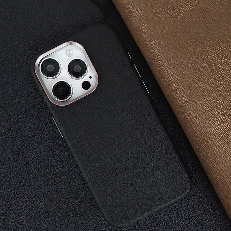 iPhone Uyumlu 15 Pro Max Kılıf M-safe Şarj Özellikli PU Deri Zore Adora Kapak