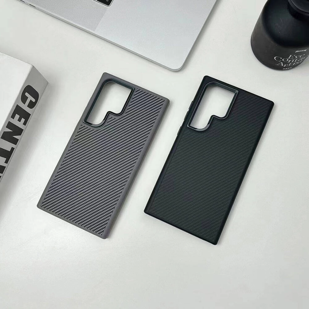 Galaxy Uyumlu S24 Ultra Kılıf M-safe Şarj Özellikli Karbon Fiber Görünümlü Zore Troy Kapak