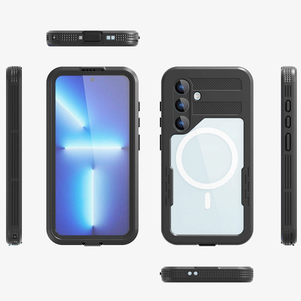Galaxy Uyumlu S24 Plus M-safe Şarj Özellikli 1-1 Su Geçirmez Kılıf