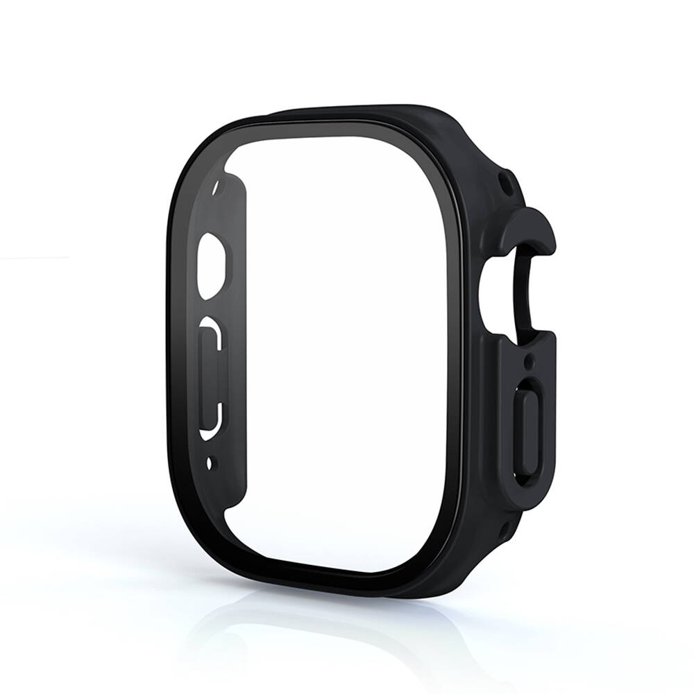 Watch Ultra 49mm Zore 01 Kasa ve Ekran Koruyucu-Siyah