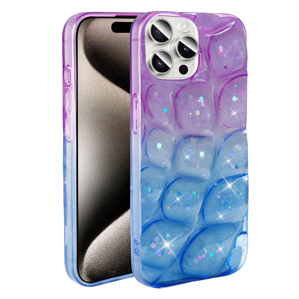 iPhone Uyumlu 15 Pro Max Kılıf Simli 3D Desenli Zore HaAraç Kapak