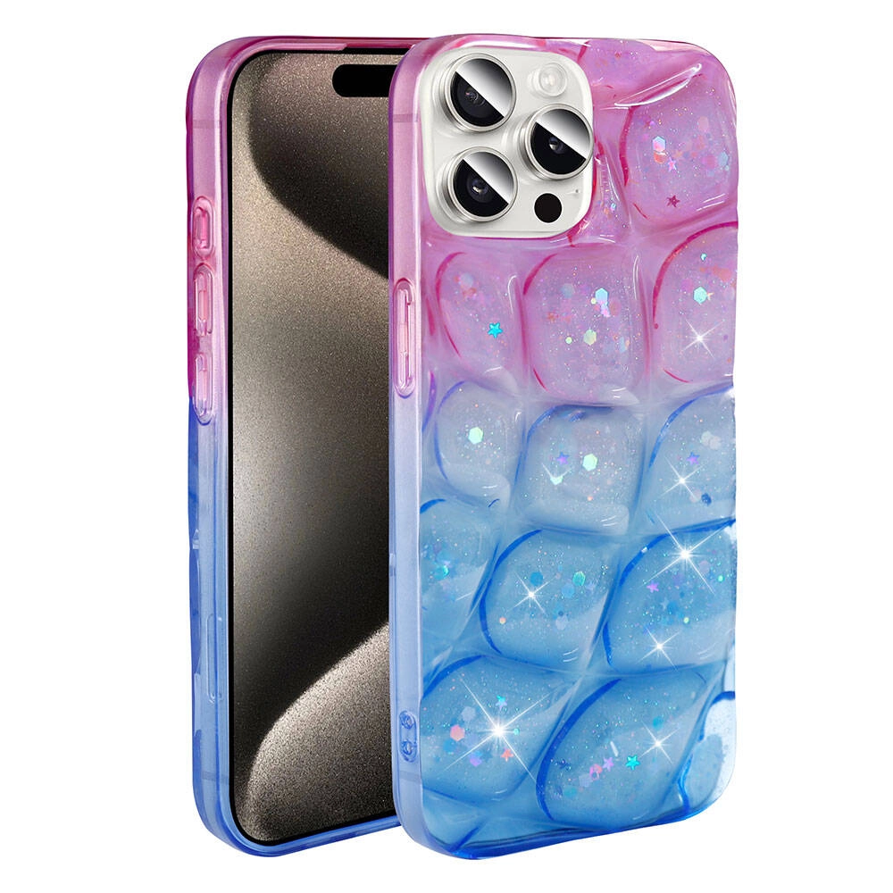 iPhone Uyumlu 15 Pro Max Kılıf Simli 3D Desenli Zore HaAraç Kapak