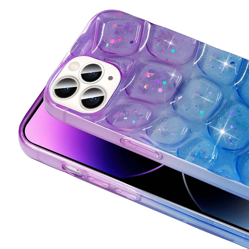 iPhone Uyumlu 14 Pro Max Kılıf Simli 3D Desenli Zore HaAraç Kapak
