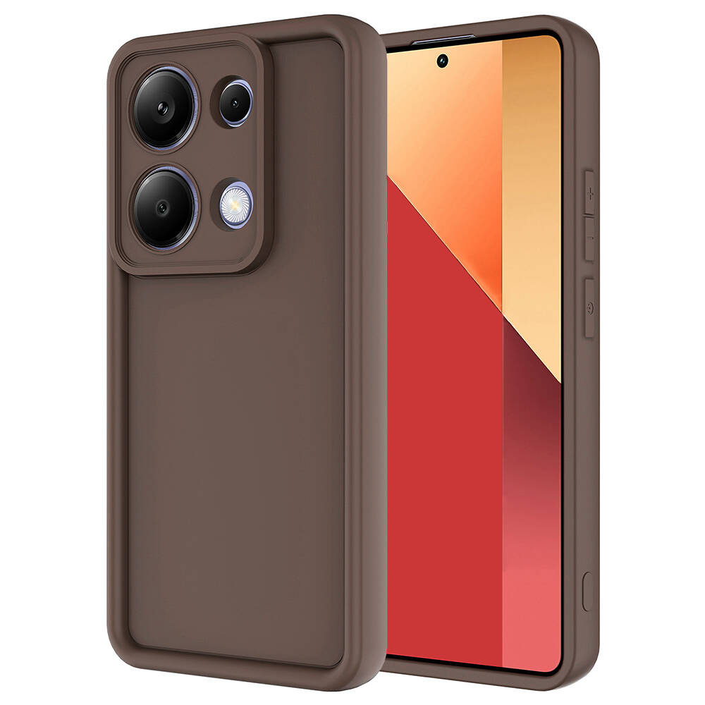 Xiaomi Uyumlu  Poco M6 Pro 4G Kılıf Kamera Korumalı Zore Ananas Kapak-Kahverengi