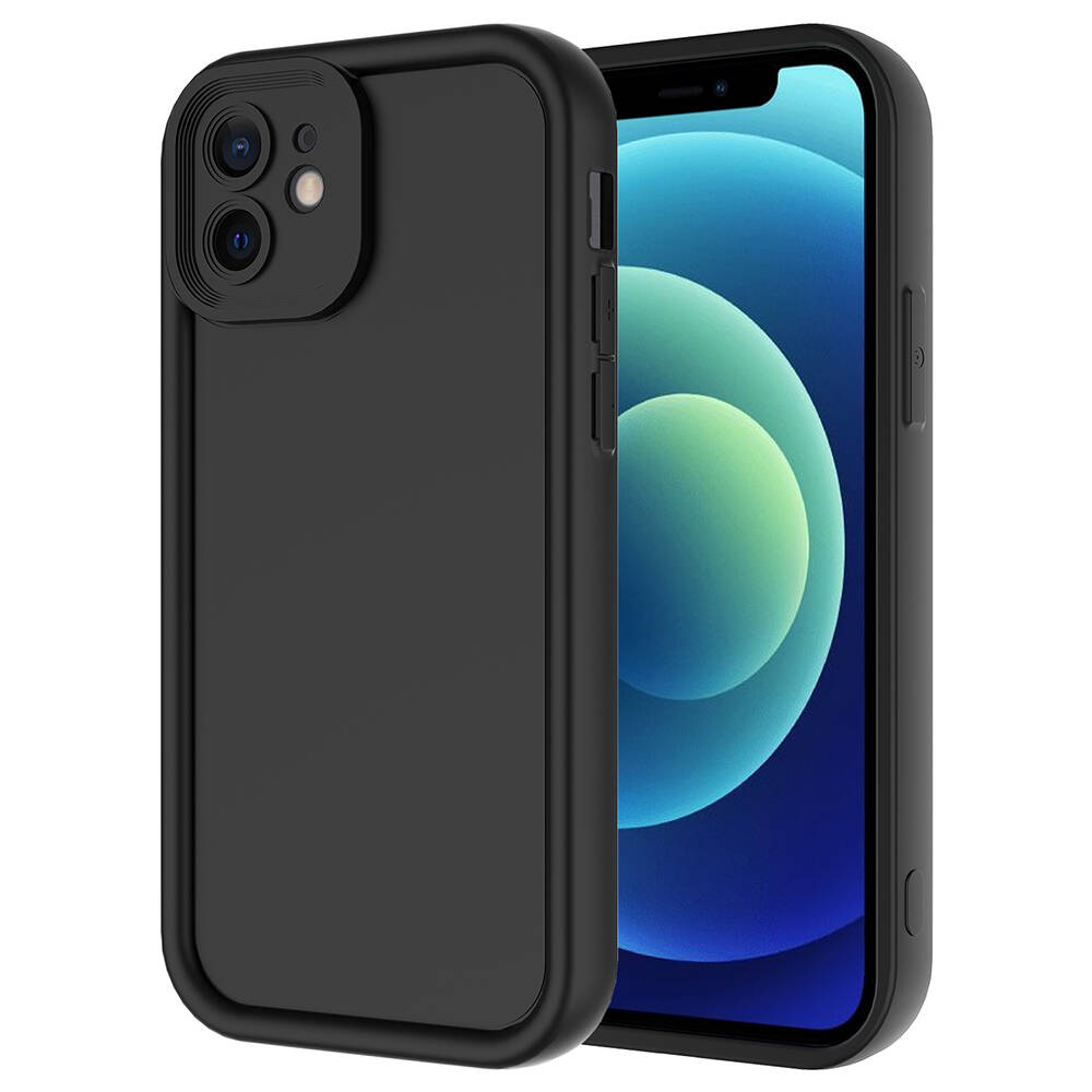 iPhone Uyumlu 11 Kılıf Kamera Korumalı Zore Ananas Kapak-Siyah