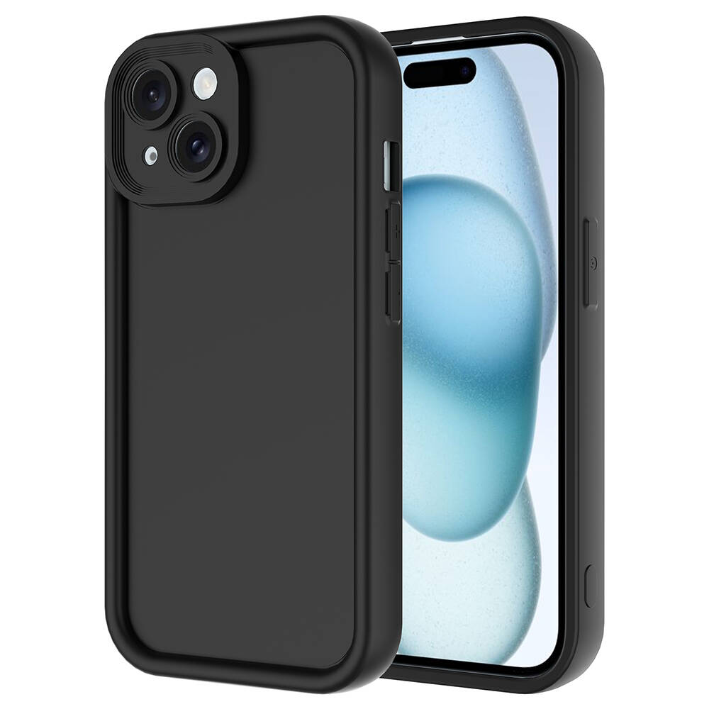 iPhone Uyumlu 13 Kılıf Kamera Korumalı Zore Ananas Kapak-Siyah