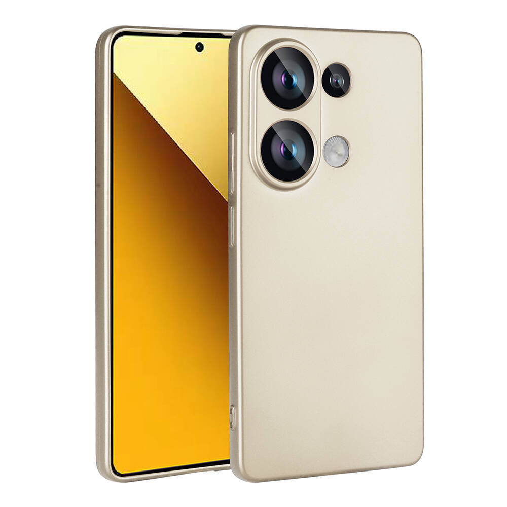 Xiaomi Uyumlu  Redmi Note 13 Pro 4G Kılıf Zore Premier Silikon Kapak-Gold