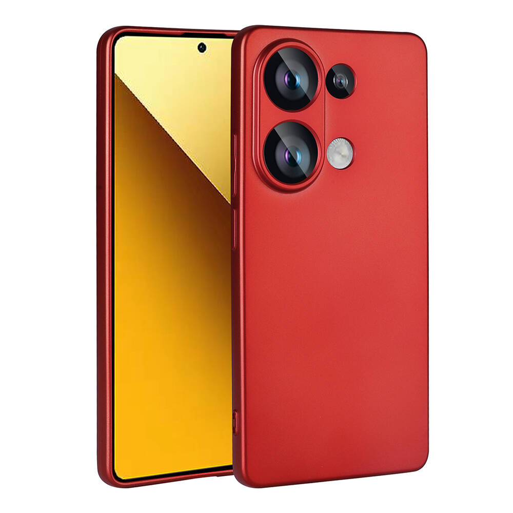 Xiaomi Uyumlu  Redmi Note 13 Pro 4G Kılıf Zore Premier Silikon Kapak-Kırmızı