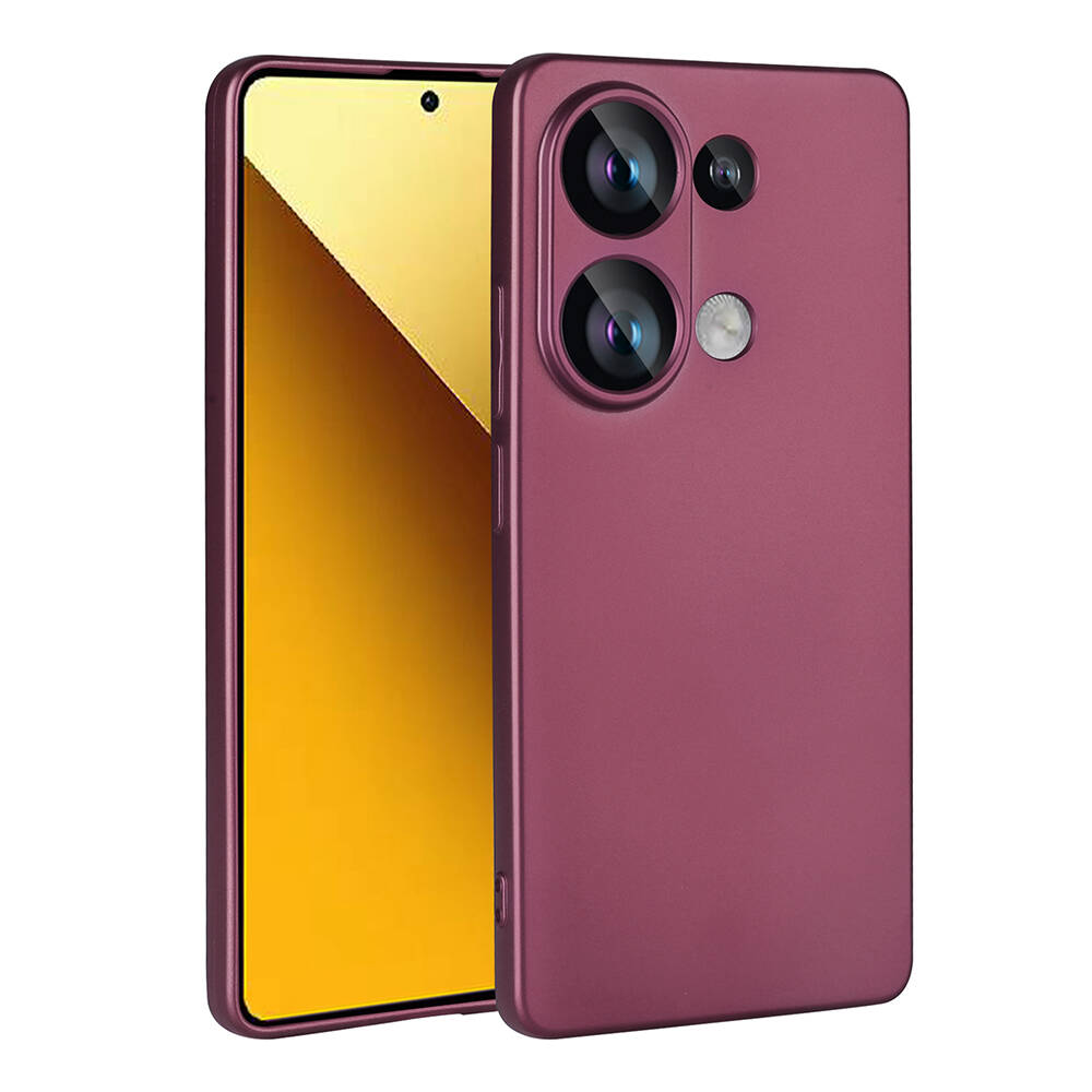 Xiaomi Uyumlu  Redmi Note 13 Pro 4G Kılıf Zore Premier Silikon Kapak-Mürdüm