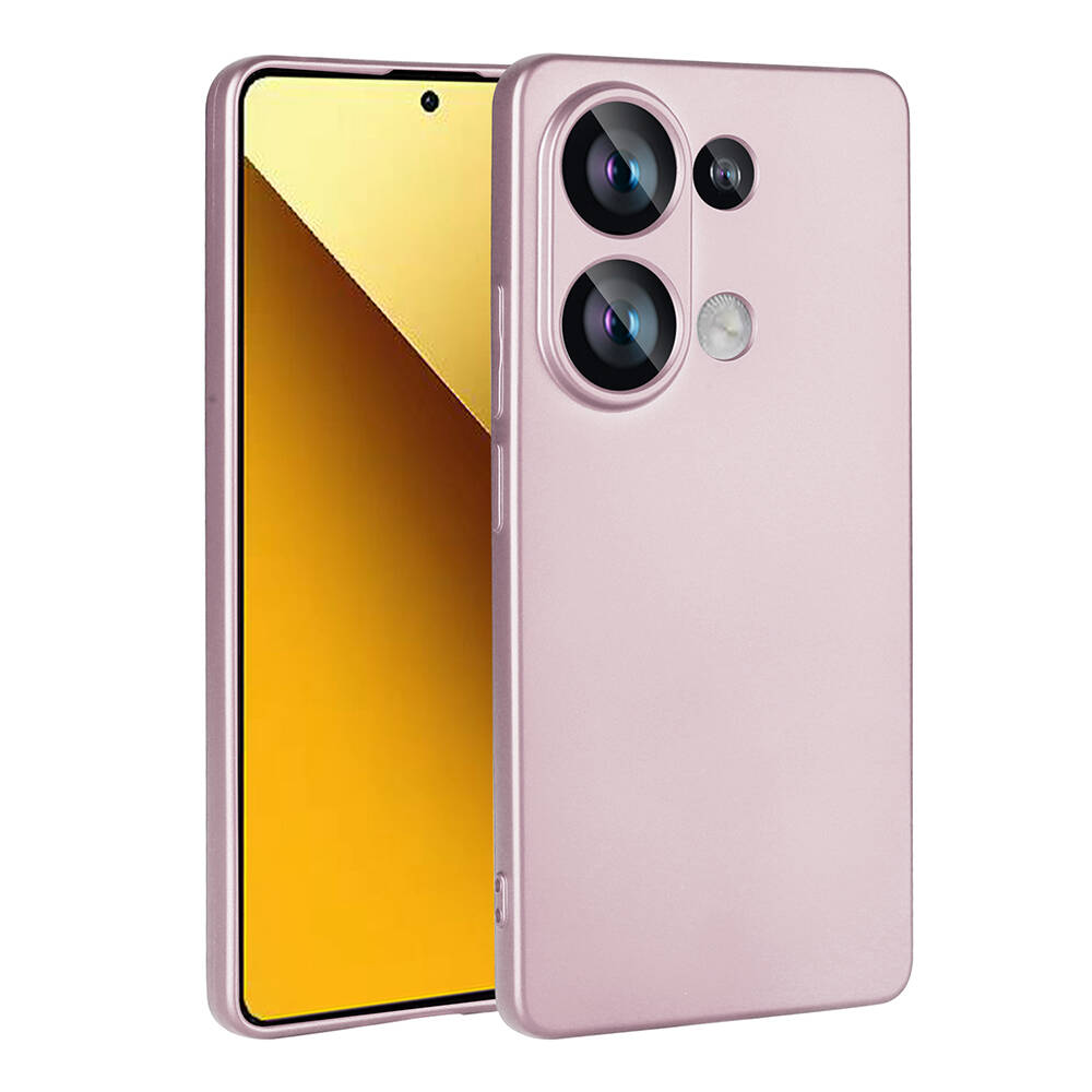 Xiaomi Uyumlu  Redmi Note 13 Pro 4G Kılıf Zore Premier Silikon Kapak-Rose gold