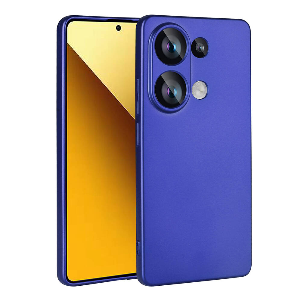 Xiaomi Uyumlu  Poco M6 Pro 4G Kılıf Zore Premier Silikon Kapak-Saks mavi