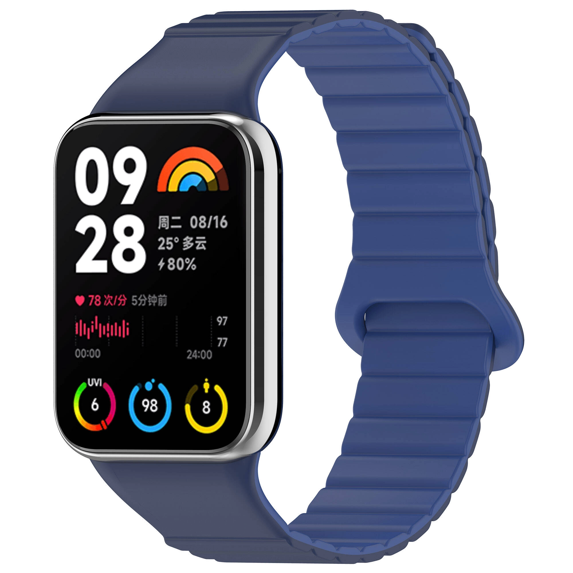Xiaomi Uyumlu  Mi Band 8 Pro Silikon Kordon Zore KRD-105 Strap Kayış