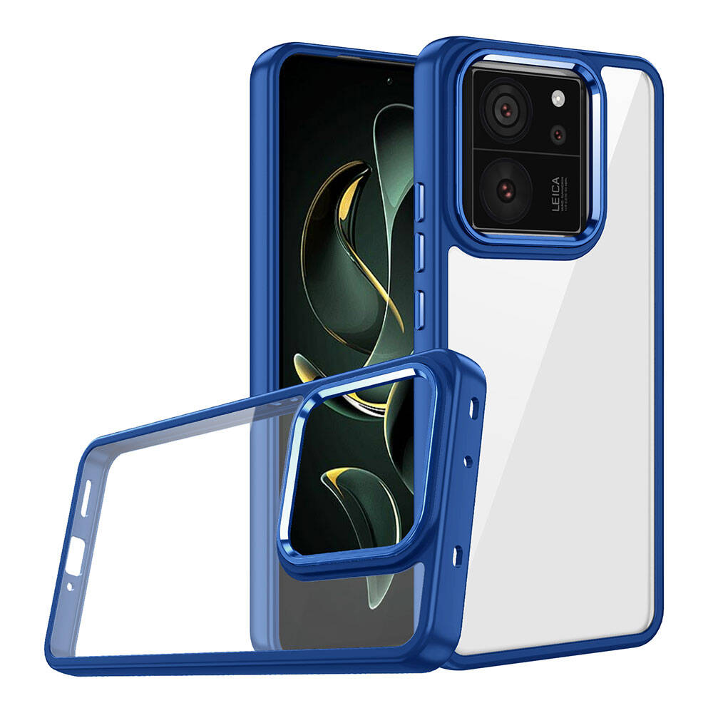Xiaomi Uyumlu  Mi 13T Kılıf Zore Flora Kapak-Mavi