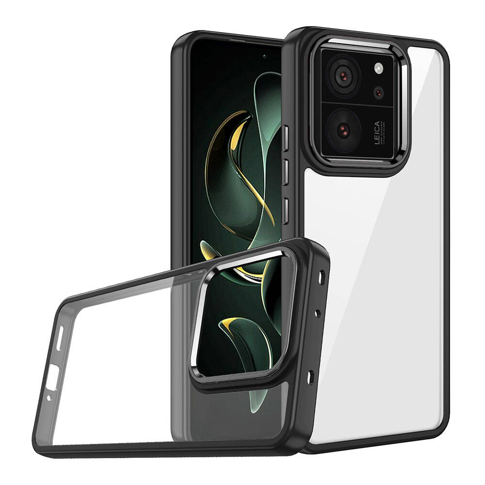 Xiaomi Uyumlu  Mi 13T Kılıf Zore Flora Kapak-Siyah