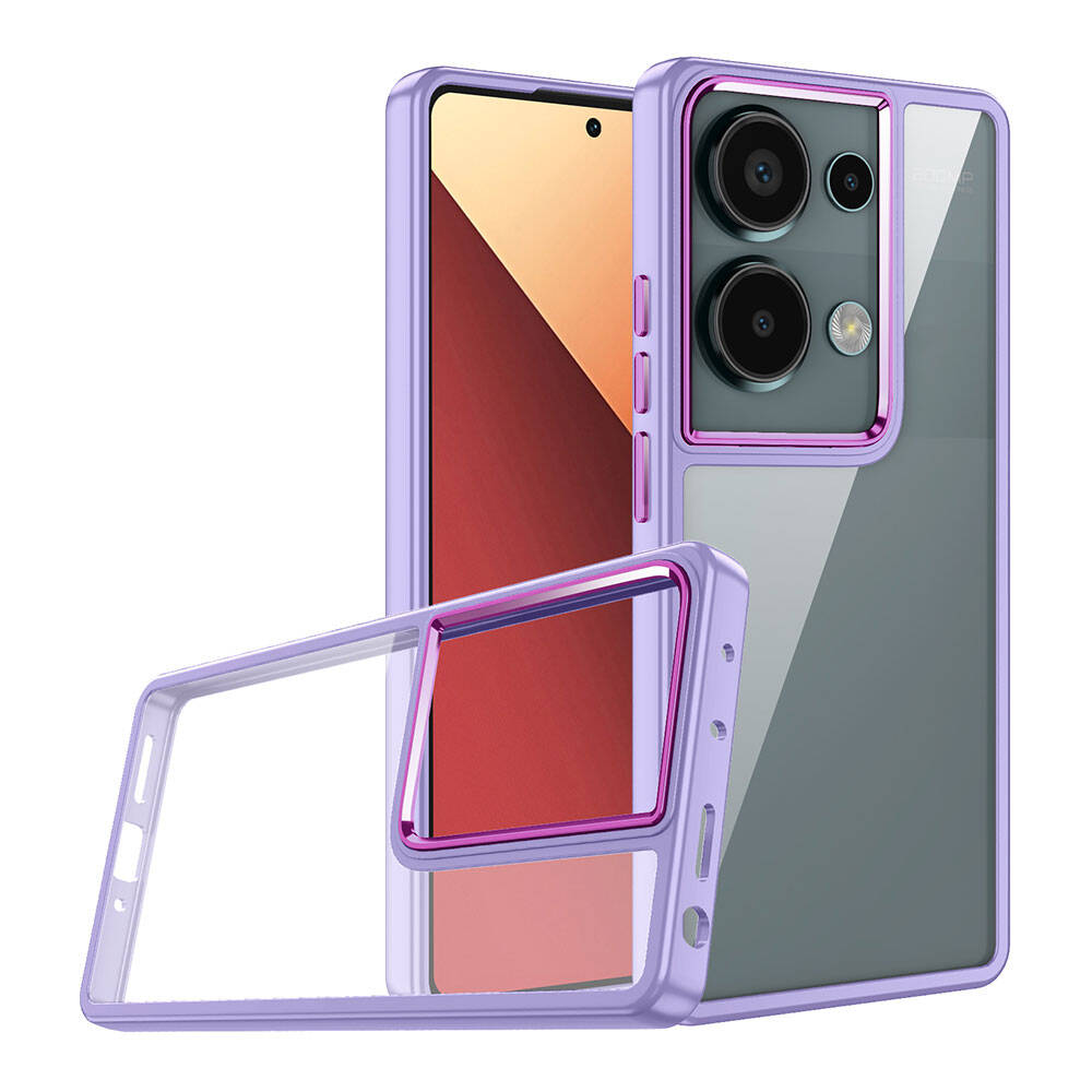 Xiaomi Uyumlu  Redmi Note 13 Pro 4G Kılıf Zore Flora Kapak-Lila