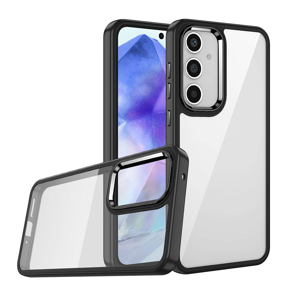 Galaxy Uyumlu A05S Kılıf Zore Flora Kapak-Siyah