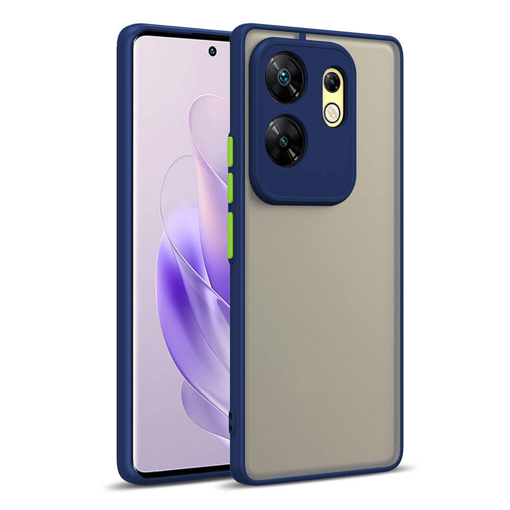 İnfinix Zero 30 4G Kılıf Zore Hux Kapak-Lacivert