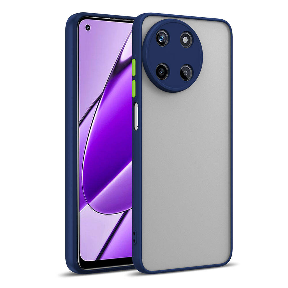 Realme 11 4G Kılıf Zore Hux Kapak-Lacivert