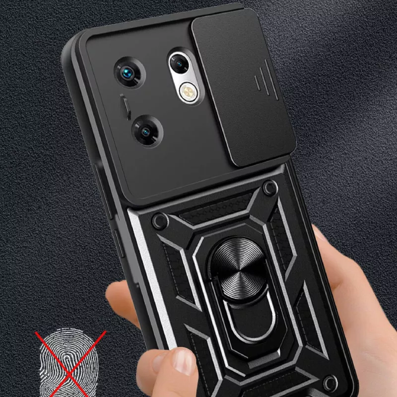 İnfinix Zero 30 4G Kılıf Magnetik Standlı Kamera Korumalı Zore Sürgülü Vega Kapak