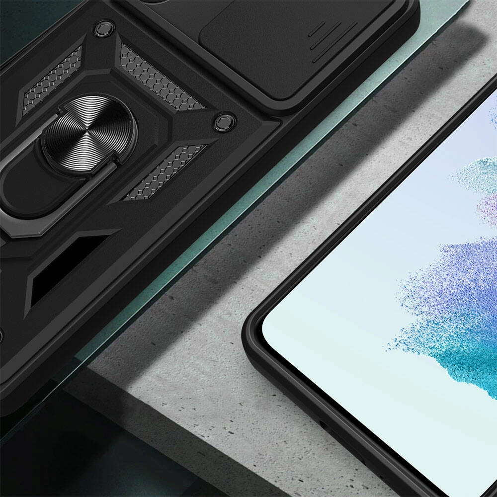 Galaxy Uyumlu A54 Kılıf Magnetik Standlı Kamera Korumalı Zore Sürgülü Vega Kapak