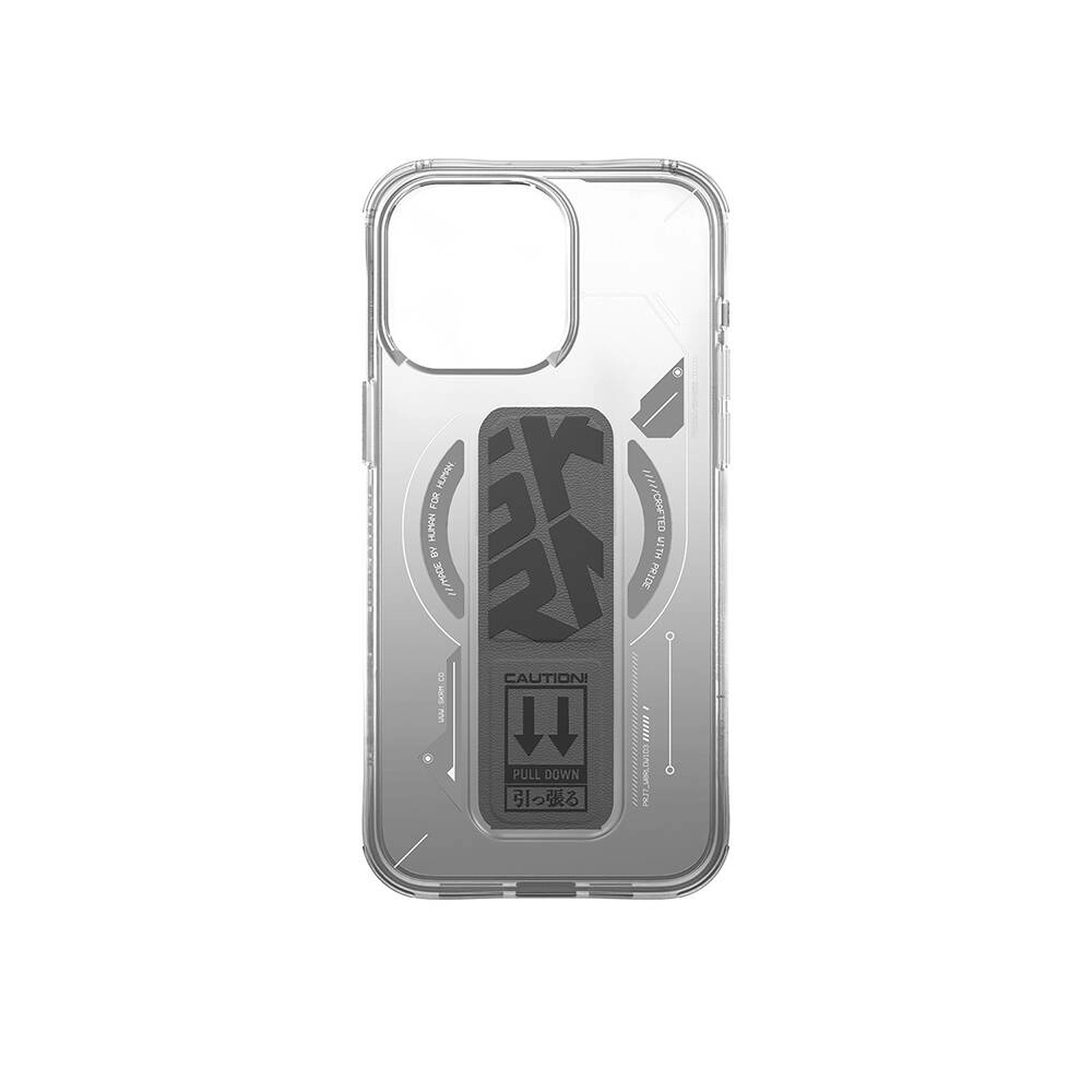 iPhone Uyumlu 15 Pro Max Kılıf M-safe Şarj Özellikli Teknoloji Desenli Standlı Skinarma Helio Kapak
