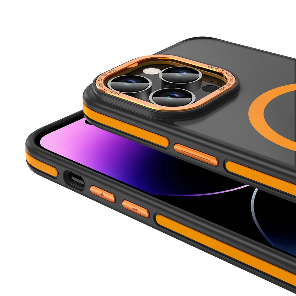iPhone Uyumlu 14 Pro Kılıf M-safe Şarj Özellikli Mat Görünümlü Zore Ant Kapak