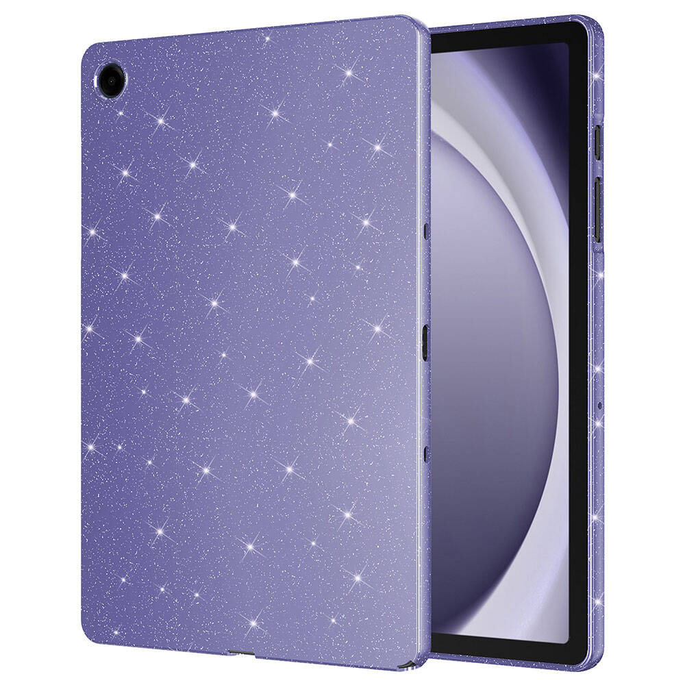 Galaxy Uyumlu Tab S7 T870 Simli Parlak Görünümlü Zore Tablet Koton Kılıf-Derin mor