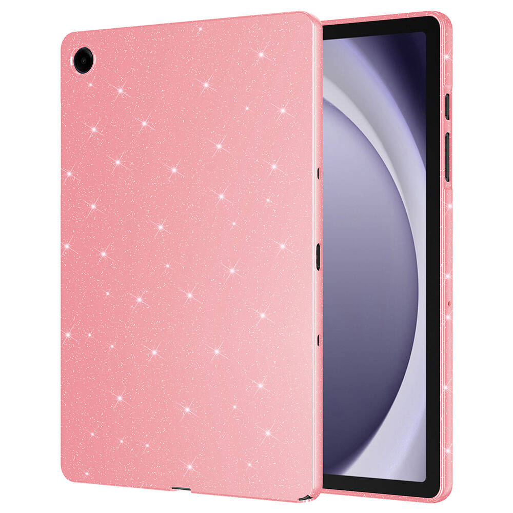 Galaxy Uyumlu Tab S8 Simli Parlak Görünümlü Zore Tablet Koton Kılıf-Pembe