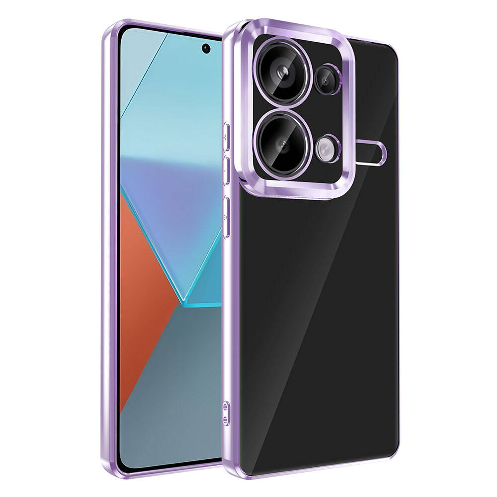 Xiaomi Uyumlu  Redmi Note 13 Pro 4G Kılıf Kamera Korumalı Logo Gösteren Zore Omega Kapak