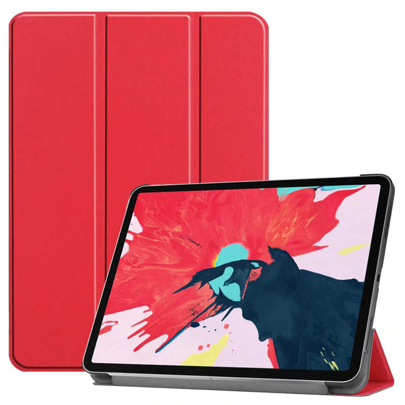 iPad Uyumlu Air 11 2024 Zore Smart Kapak Standlı 1-1 Kılıf-Kırmızı