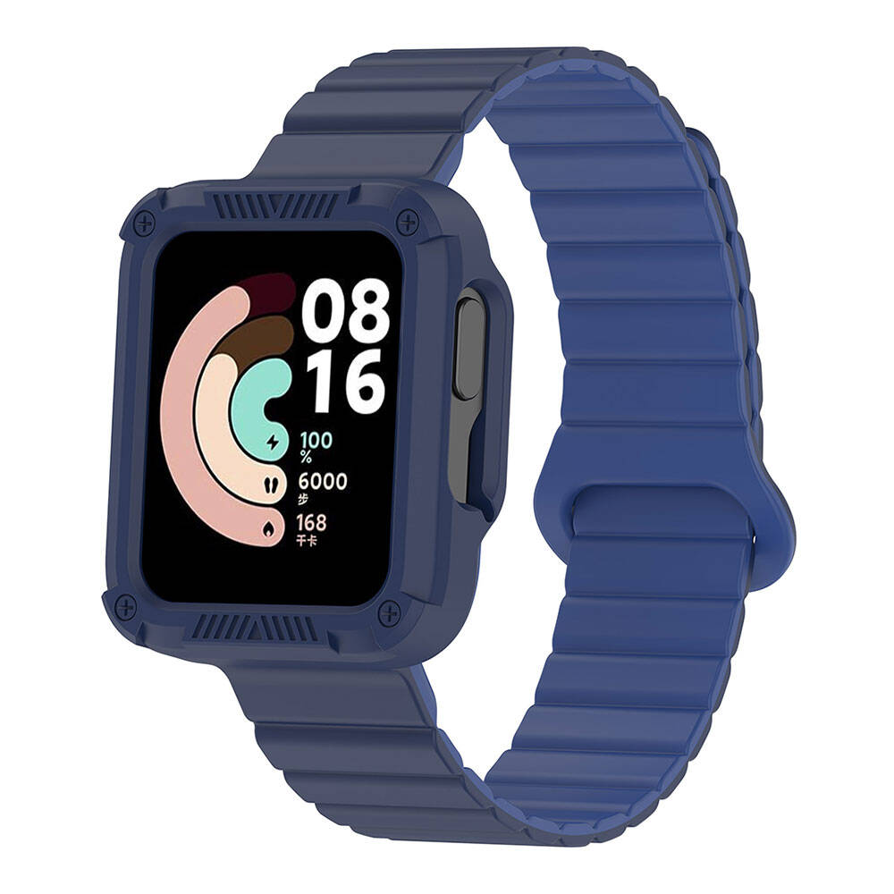 Xiaomi Uyumlu  Redmi Watch 1 Silikon Kordon Zore KRD-105 Strap Kayış-Lacivert