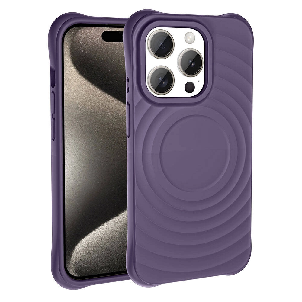 iPhone Uyumlu 15 Pro Max M-safe Şarj Özellikli Airbagli Mat Görünümlü Zore Hepi Kapak