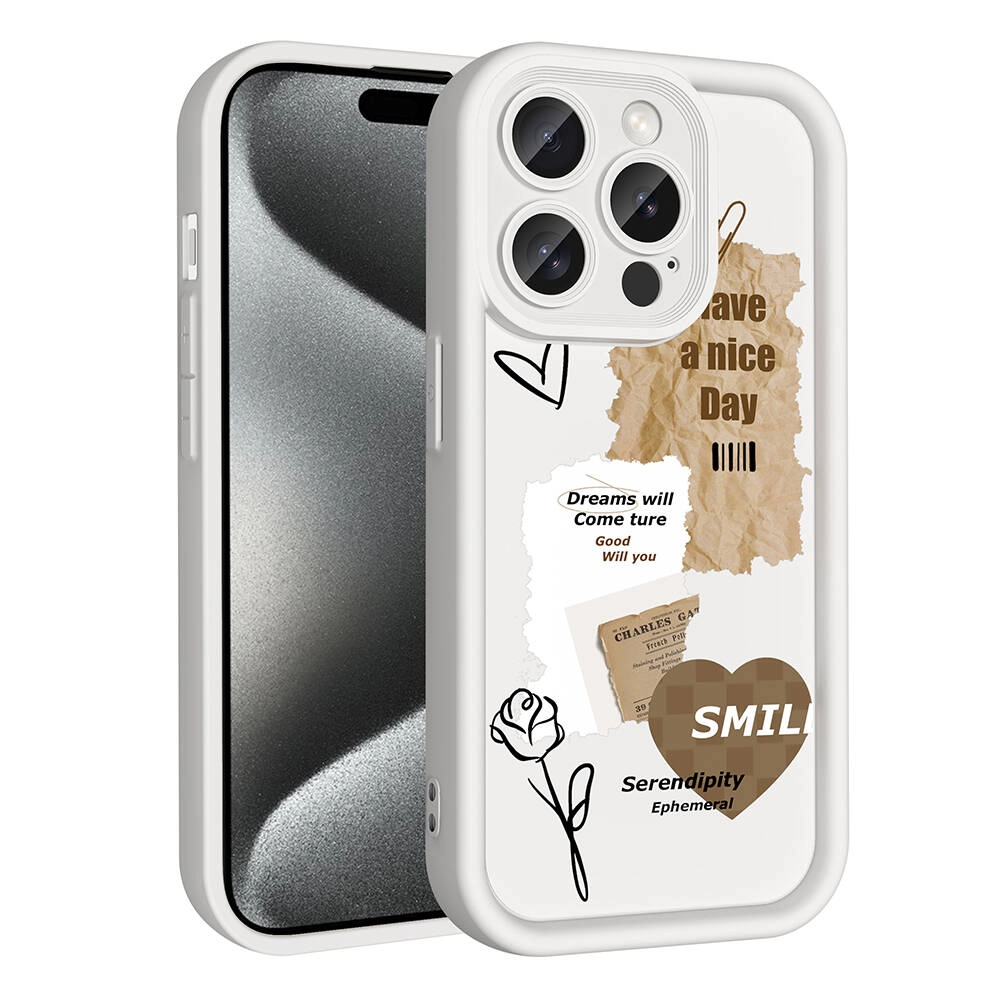 iPhone Uyumlu 14 Pro Kılıf Kamera Korumalı Baskılı Arka Yüzey Zore Klas Kapak