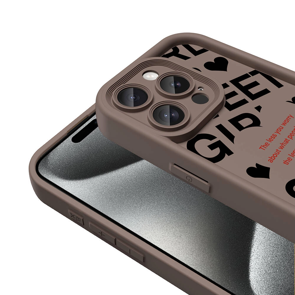 iPhone Uyumlu 15 Pro Kılıf Kamera Korumalı Baskılı Arka Yüzey Zore Klas Kapak
