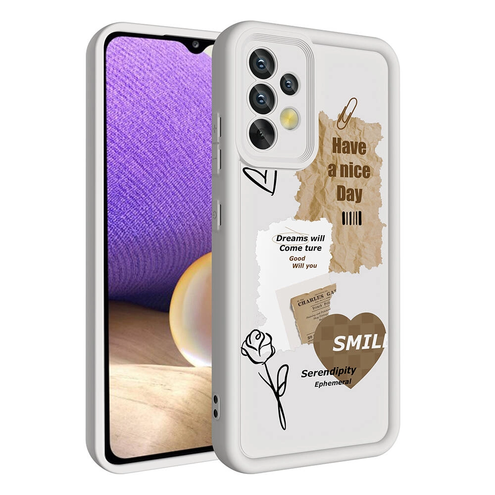Galaxy Uyumlu A32 4G Kılıf Kamera Korumalı Baskılı Arka Yüzey Zore Klas Kapak