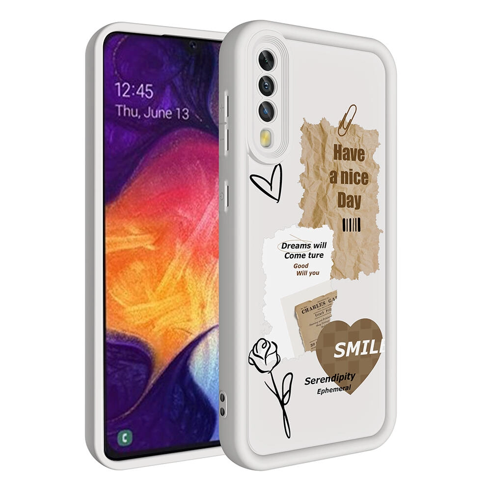 Galaxy Uyumlu A70 Kılıf Kamera Korumalı Baskılı Arka Yüzey Zore Klas Kapak